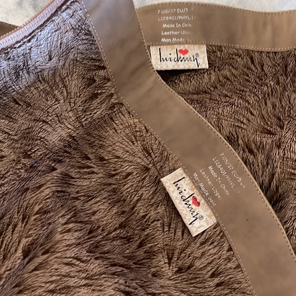 Luichiny ruched suede knee platform boots US 7 - Picture 9 of 12